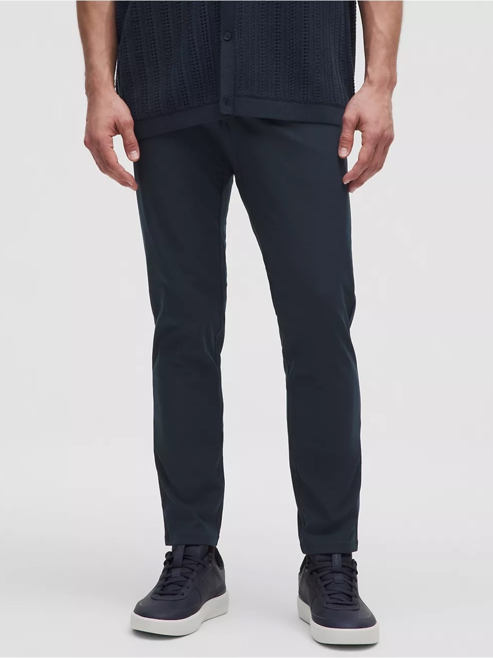 Lululemon ABC Slim Warpstreme 4 Way Stretch Pant sz 32/28 Black Athleisure Comfy